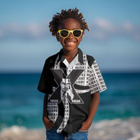 Malcolm X Legacy 1925-2026 Kid Hawaiian Shirt African American Heritage - Iconic Portrait Silhouette