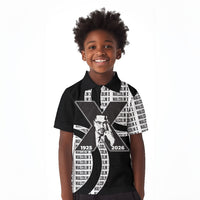 Malcolm X Legacy 1925-2026 Kid Polo Shirt African American Heritage - Iconic Portrait Silhouette