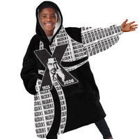 Malcolm X Legacy 1925-2026 Kid Wearable Blanket Hoodie African American Heritage - Iconic Portrait Silhouette