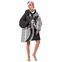 Malcolm X Legacy 1925-2026 Kid Wearable Blanket Hoodie African American Heritage - Iconic Portrait Silhouette
