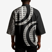 Malcolm X Legacy 1925-2026 Kimono African American Heritage - Iconic Portrait Silhouette