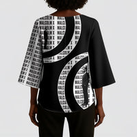 Malcolm X Legacy 1925-2026 Kimono Sleeve Blouse African American Heritage - Iconic Portrait Silhouette