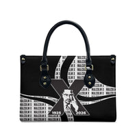 Malcolm X Legacy 1925-2026 Leather Bag African American Heritage - Iconic Portrait Silhouette