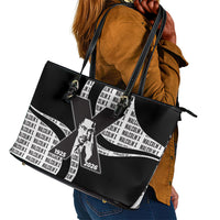 Malcolm X Legacy 1925-2026 Leather Tote Bag African American Heritage - Iconic Portrait Silhouette