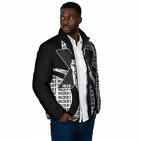 Malcolm X Legacy 1925-2026 Padded Jacket African American Heritage - Iconic Portrait Silhouette