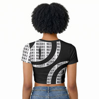 Malcolm X Legacy 1925-2026 Raglan Cropped T shirt African American Heritage - Iconic Portrait Silhouette