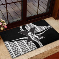 Malcolm X Legacy 1925-2026 Rubber Doormat African American Heritage - Iconic Portrait Silhouette