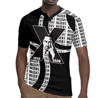 Malcolm X Legacy 1925-2026 Rugby Jersey African American Heritage - Iconic Portrait Silhouette