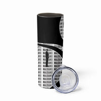 Malcolm X Legacy 1925-2026 Skinny Tumbler African American Heritage - Iconic Portrait Silhouette