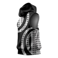 Malcolm X Legacy 1925-2026 Sleeveless Hoodie African American Heritage - Iconic Portrait Silhouette