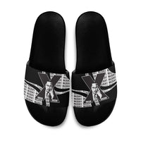 Malcolm X Legacy 1925-2026 Slide Sandals African American Heritage - Iconic Portrait Silhouette