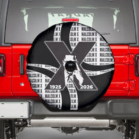 Malcolm X Legacy 1925-2026 Spare Tire Cover African American Heritage - Iconic Portrait Silhouette