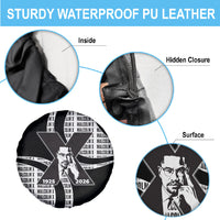 Malcolm X Legacy 1925-2026 Spare Tire Cover African American Heritage - Iconic Portrait Silhouette
