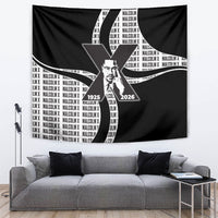 Malcolm X Legacy 1925-2026 Tapestry African American Heritage - Iconic Portrait Silhouette