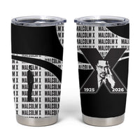 Malcolm X Legacy 1925-2026 Tumbler Cup African American Heritage - Iconic Portrait Silhouette