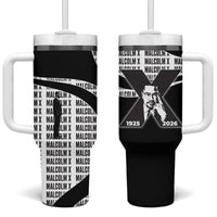 Malcolm X Legacy 1925-2026 Tumbler With Handle African American Heritage - Iconic Portrait Silhouette