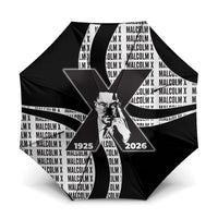 Malcolm X Legacy 1925-2026 Umbrella African American Heritage - Iconic Portrait Silhouette