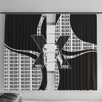 Malcolm X Legacy 1925-2026 Window Curtain African American Heritage - Iconic Portrait Silhouette