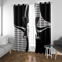 Malcolm X Legacy 1925-2026 Window Curtain African American Heritage - Iconic Portrait Silhouette