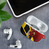 Personalized Belgium Red Devils Football Mascot AirPods Case Fierce Devil Graphic With Belgian Flag