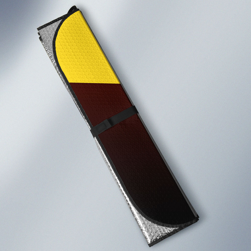 Personalized Belgium Red Devils Football Mascot Auto Sun Shade Fierce Devil Graphic With Belgian Flag