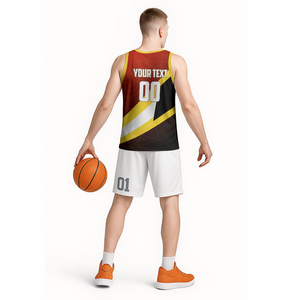 Personalized Belgium Red Devils Football Mascot Basketball Jersey Fierce Devil Graphic With Belgian Flag