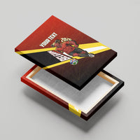 Personalized Belgium Red Devils Football Mascot Canvas Wall Art Fierce Devil Graphic With Belgian Flag