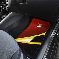 Personalized Belgium Red Devils Football Mascot Car Mats Fierce Devil Graphic With Belgian Flag