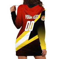 Personalized Belgium Red Devils Football Mascot Hoodie Dress Fierce Devil Graphic With Belgian Flag