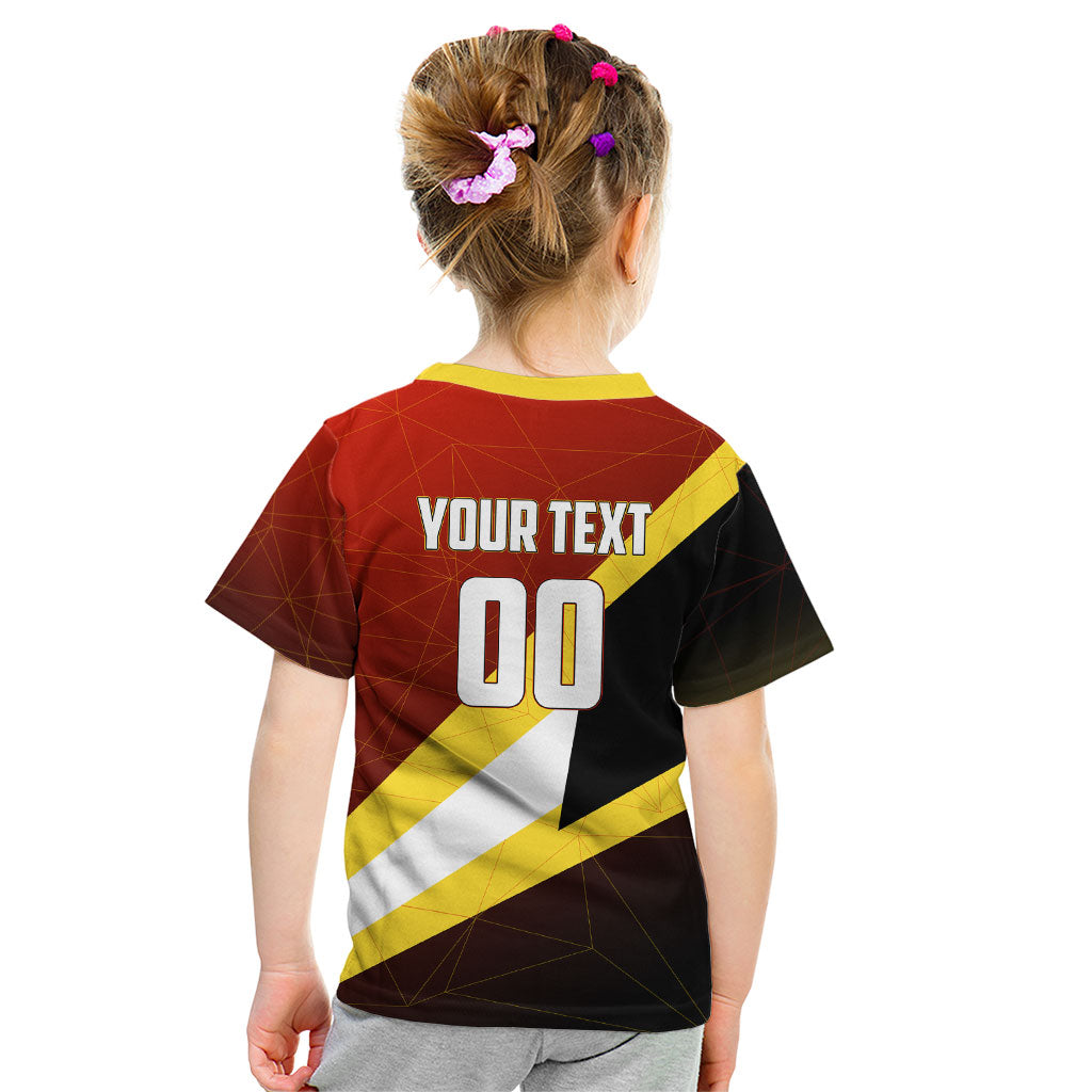 Personalized Belgium Red Devils Football Mascot Kid T Shirt Fierce Devil Graphic With Belgian Flag