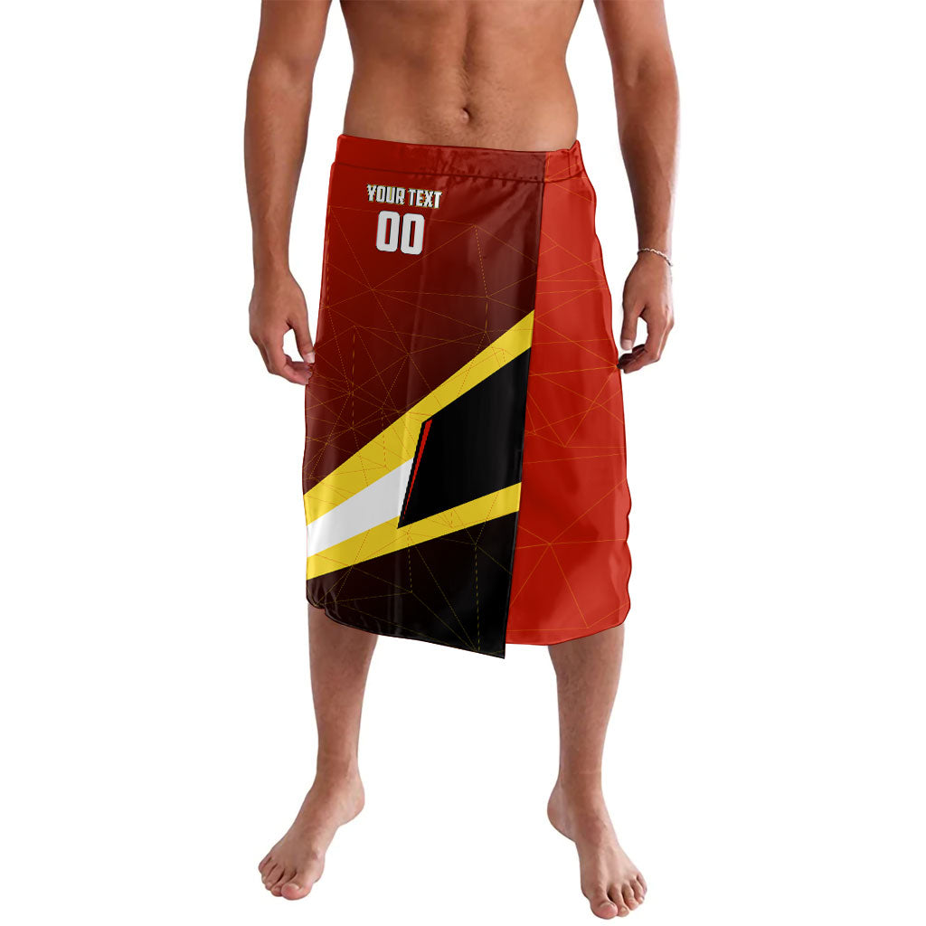 Personalized Belgium Red Devils Football Mascot Lavalava Fierce Devil Graphic With Belgian Flag