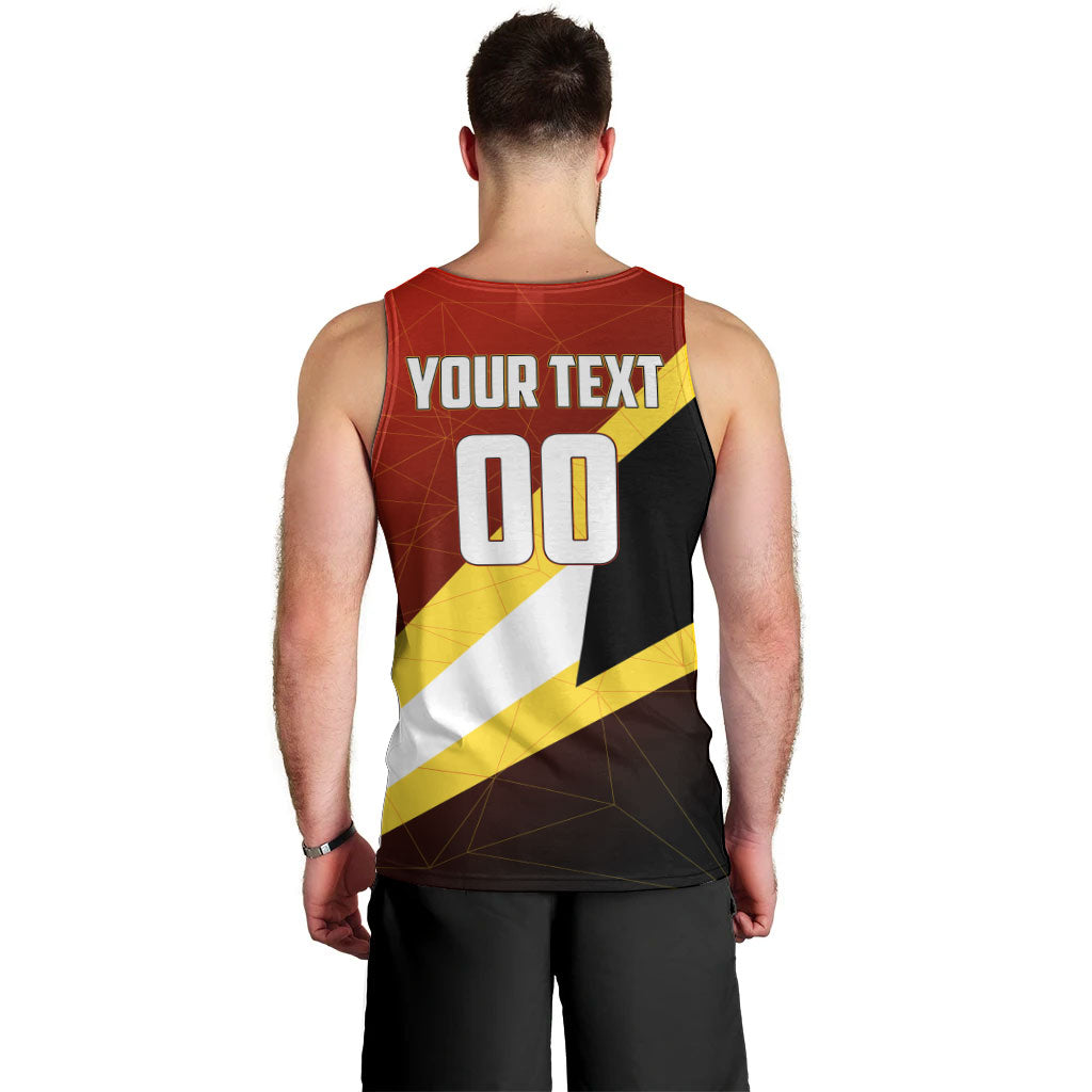 Personalized Belgium Red Devils Football Mascot Men Tank Top Fierce Devil Graphic With Belgian Flag