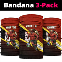 Personalized Belgium Red Devils Football Mascot Neck Gaiter Fierce Devil Graphic With Belgian Flag