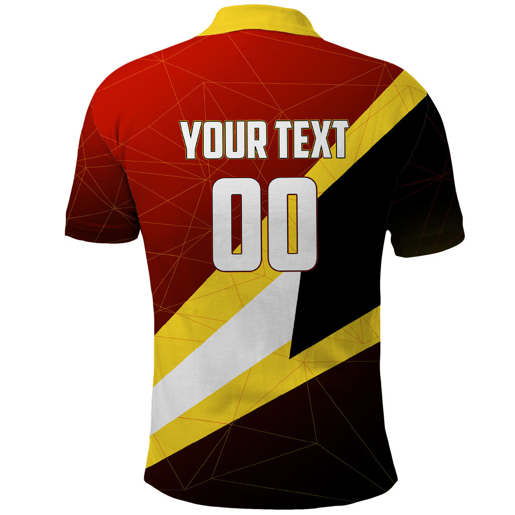 Personalized Belgium Red Devils Football Mascot Polo Shirt Fierce Devil Graphic With Belgian Flag