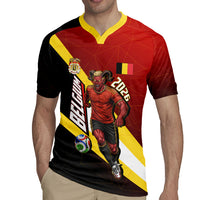 Personalized Belgium Red Devils Football Mascot Rugby Jersey Fierce Devil Graphic With Belgian Flag