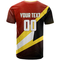 Personalized Belgium Red Devils Football Mascot T Shirt Fierce Devil Graphic With Belgian Flag