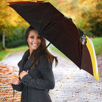 Personalized Belgium Red Devils Football Mascot Umbrella Fierce Devil Graphic With Belgian Flag