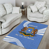Somalia Area Rug with Coat of Arms One Star One Nation Blue White Spirit