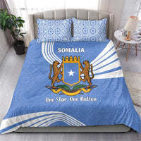 Somalia Bedding Set with Coat of Arms One Star One Nation Blue White Spirit