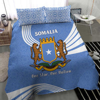 Somalia Bedding Set with Coat of Arms One Star One Nation Blue White Spirit