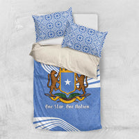 Somalia Bedding Set with Coat of Arms One Star One Nation Blue White Spirit