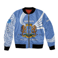Somalia Bomber Jacket with Coat of Arms One Star One Nation Blue White Spirit