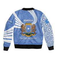 Somalia Bomber Jacket with Coat of Arms One Star One Nation Blue White Spirit