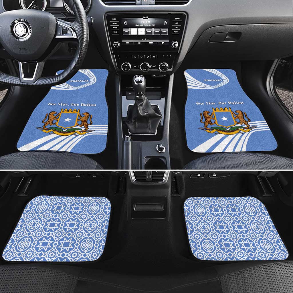 Somalia Car Mats with Coat of Arms One Star One Nation Blue White Spirit