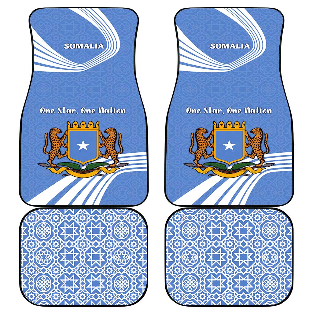 Somalia Car Mats with Coat of Arms One Star One Nation Blue White Spirit