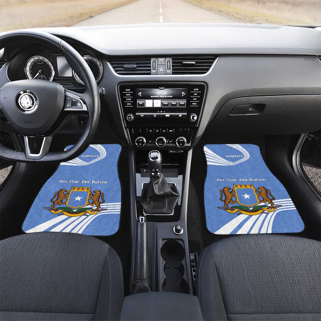 Somalia Car Mats with Coat of Arms One Star One Nation Blue White Spirit