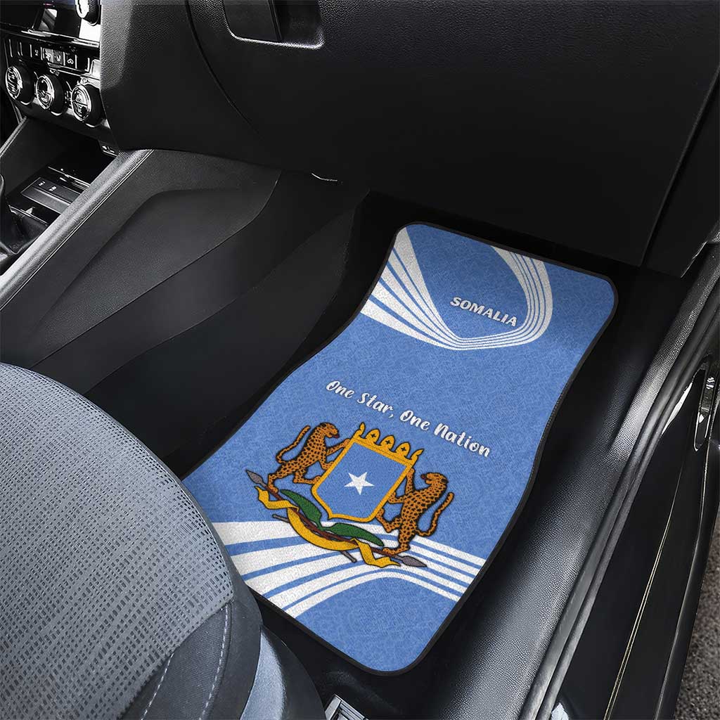 Somalia Car Mats with Coat of Arms One Star One Nation Blue White Spirit
