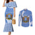 Somalia Couples Matching Mermaid Dress and Long Sleeve Button Shirt with Coat of Arms One Star One Nation Blue White Spirit