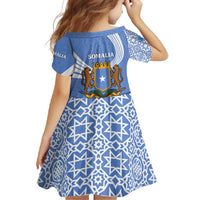 Somalia Family Matching Mermaid Dress and Hawaiian Shirt with Coat of Arms One Star One Nation Blue White Spirit