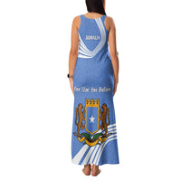 Somalia Family Matching Tank Maxi Dress and Hawaiian Shirt with Coat of Arms One Star One Nation Blue White Spirit